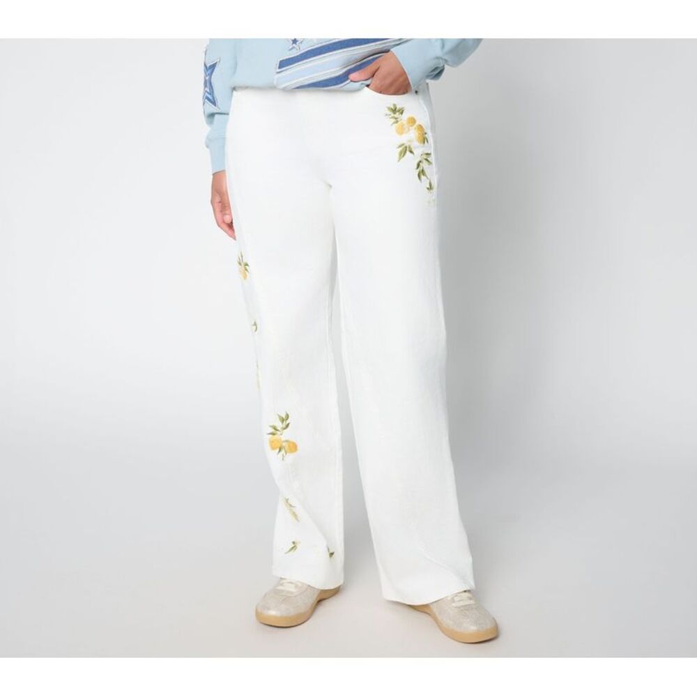 Driftwood Women's Pants Sz 8 Drifod Jeans IRA Straight Leg White
